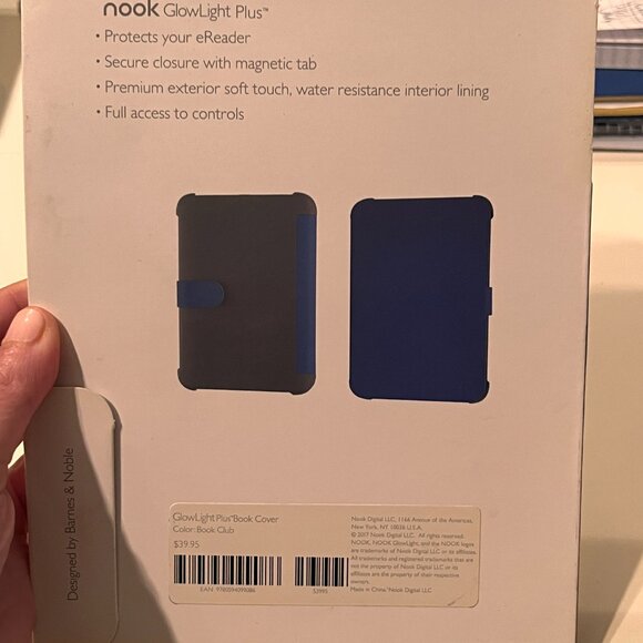 Barnes & Noble Nook GlowLight Plus Cover with Tab Book Club Design (k/x) NEW - Picture 10 of 14